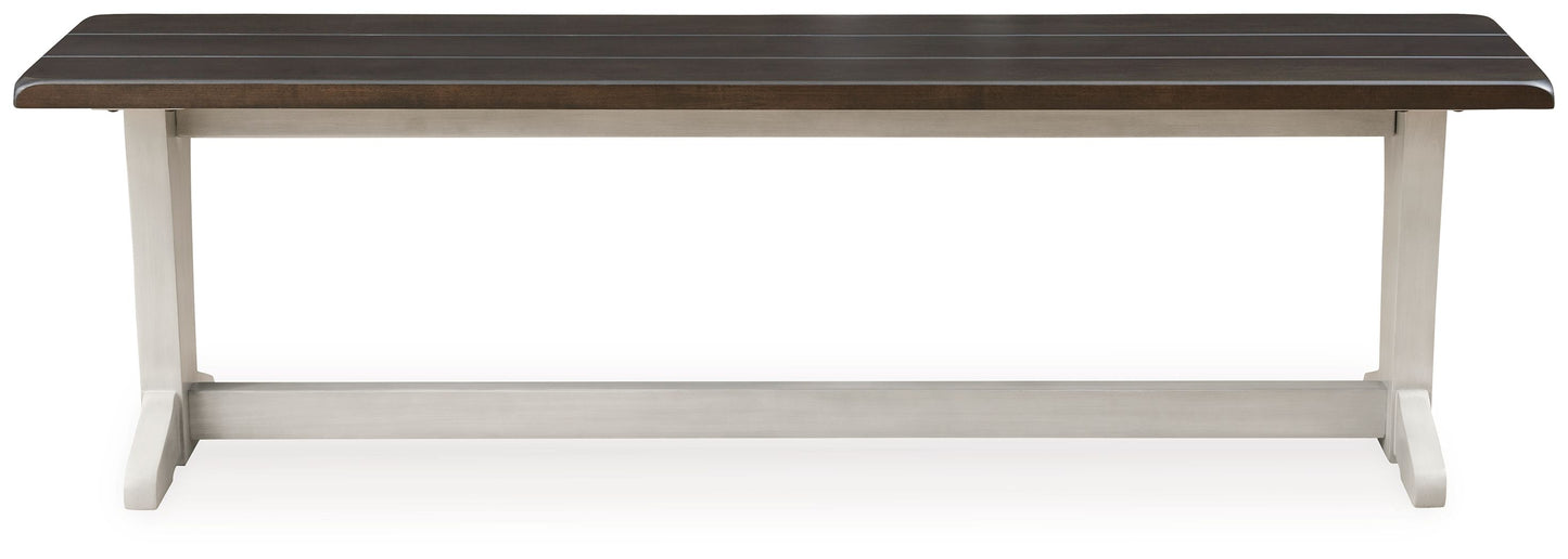 Darborn - Large Dining Room Bench - Gray / Brown