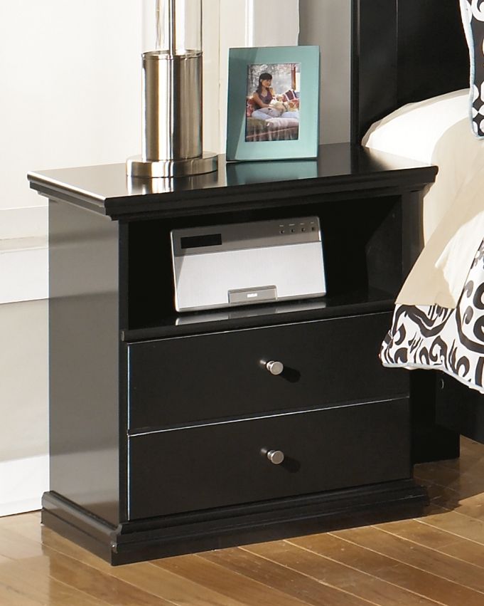 Maribel - One Drawer Night Stand - Black