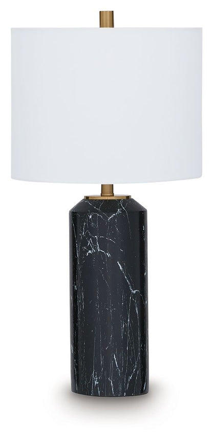 Hanzila - Poly Table Lamp - Black / Gold Finish