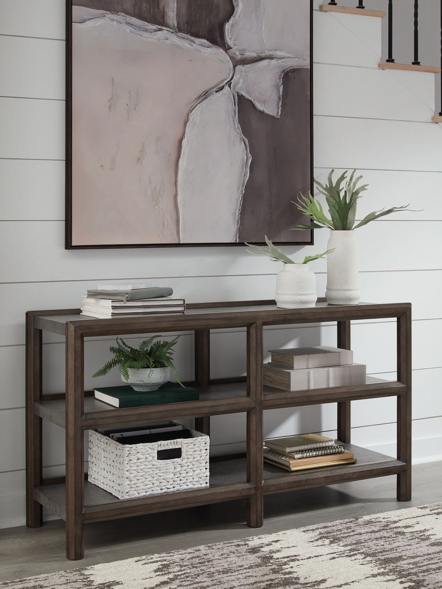 Kallenny - Sofa Table - Brown / Gray