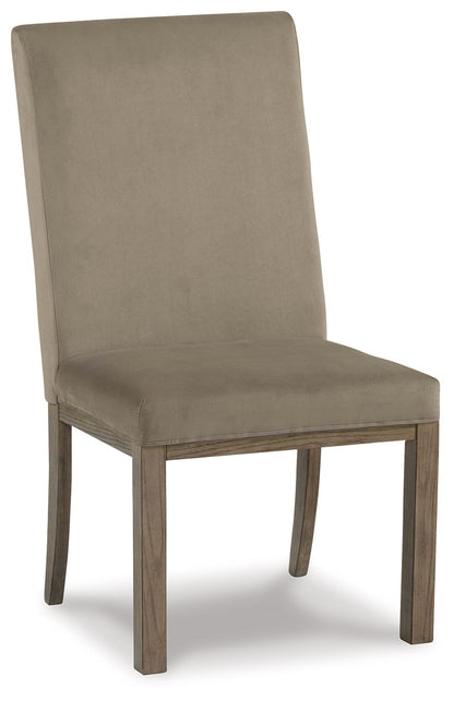 Chrestner - Dining UPH Side Chair (Set of 2) - Gray / Brown