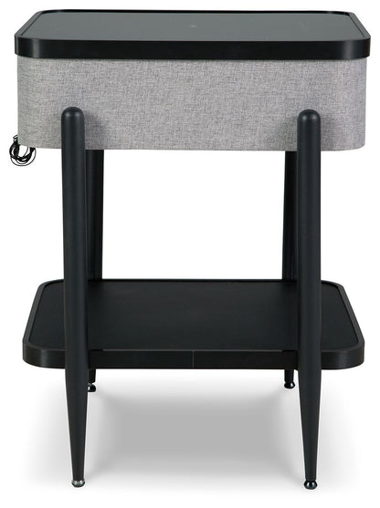 Jorvalee - Accent Table with Speaker - Gray / Black