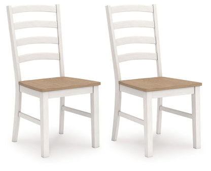 Purlaney - Dining Room Side Chair (Set of 2) - Antique White / Natural