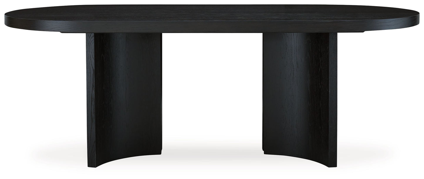 Rowanbeck - Oval Dining Room Table - Black