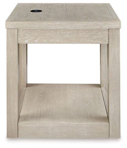 Marxhart - Square End Table - Bisque