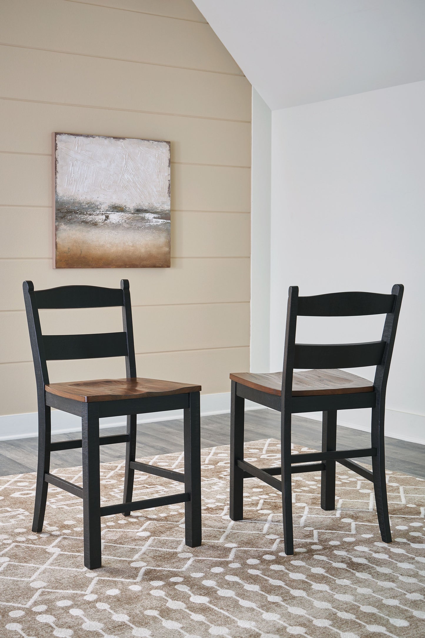 Valebeck - Barstool (Set of 2) - Black / Brown