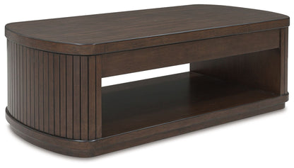 Korestone - Lift Top Cocktail Table - Dark Brown