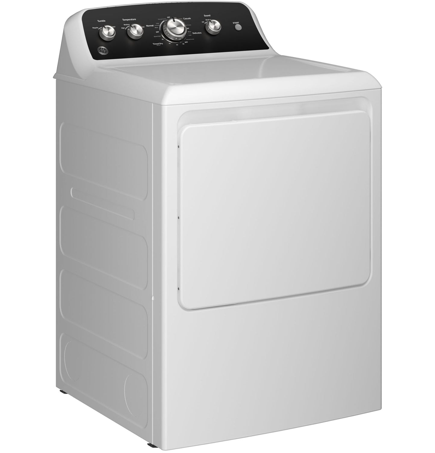 GE 7.2 Cubic Foot Front Load Electric Dryer, 4 Heat Selections - White