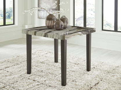 Jeshina - Square Dining Room Counter Table - Dark Brown / Beige