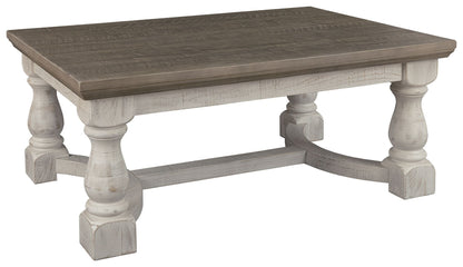 Havalance - Rectangular Cocktail Table - Gray / White