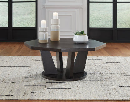 Chasinfield - Octagon Coffee Table - Dark Brown