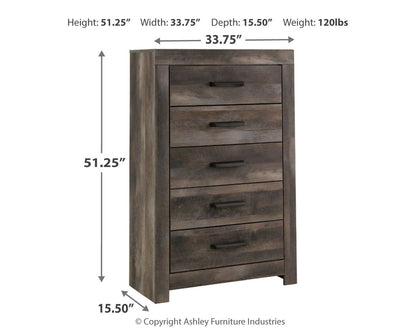 Wynnlow - Five Drawer Chest - Gray