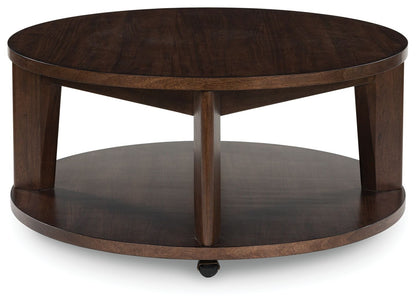 Korestone 2 - Round Cocktail Table - Dark Brown