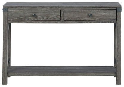 Freedan - Console Sofa Table - Grayish Brown