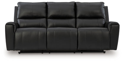 Glossmore - Black - Reclining Sofa
